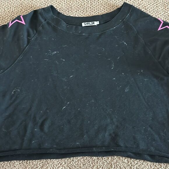 Chrldr Women’s Faded Black with Rainbow Stars Matching Jogger Set - Size S - Picture 3 of 7